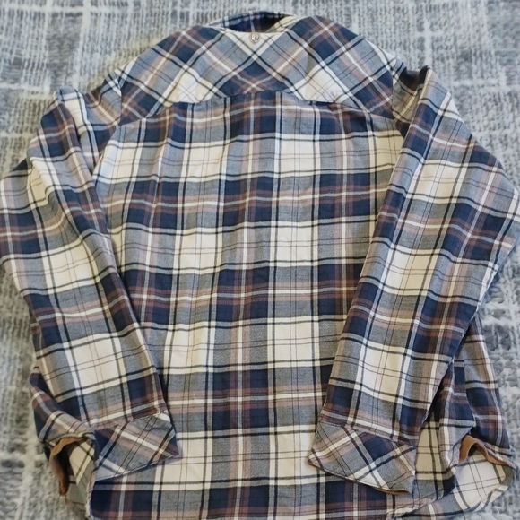 Kuhl Womens Tess Flannel Long Sleeve Shirt Snap Button Sz L Corduroy Cuffs Gorpc - Picture 13 of 13